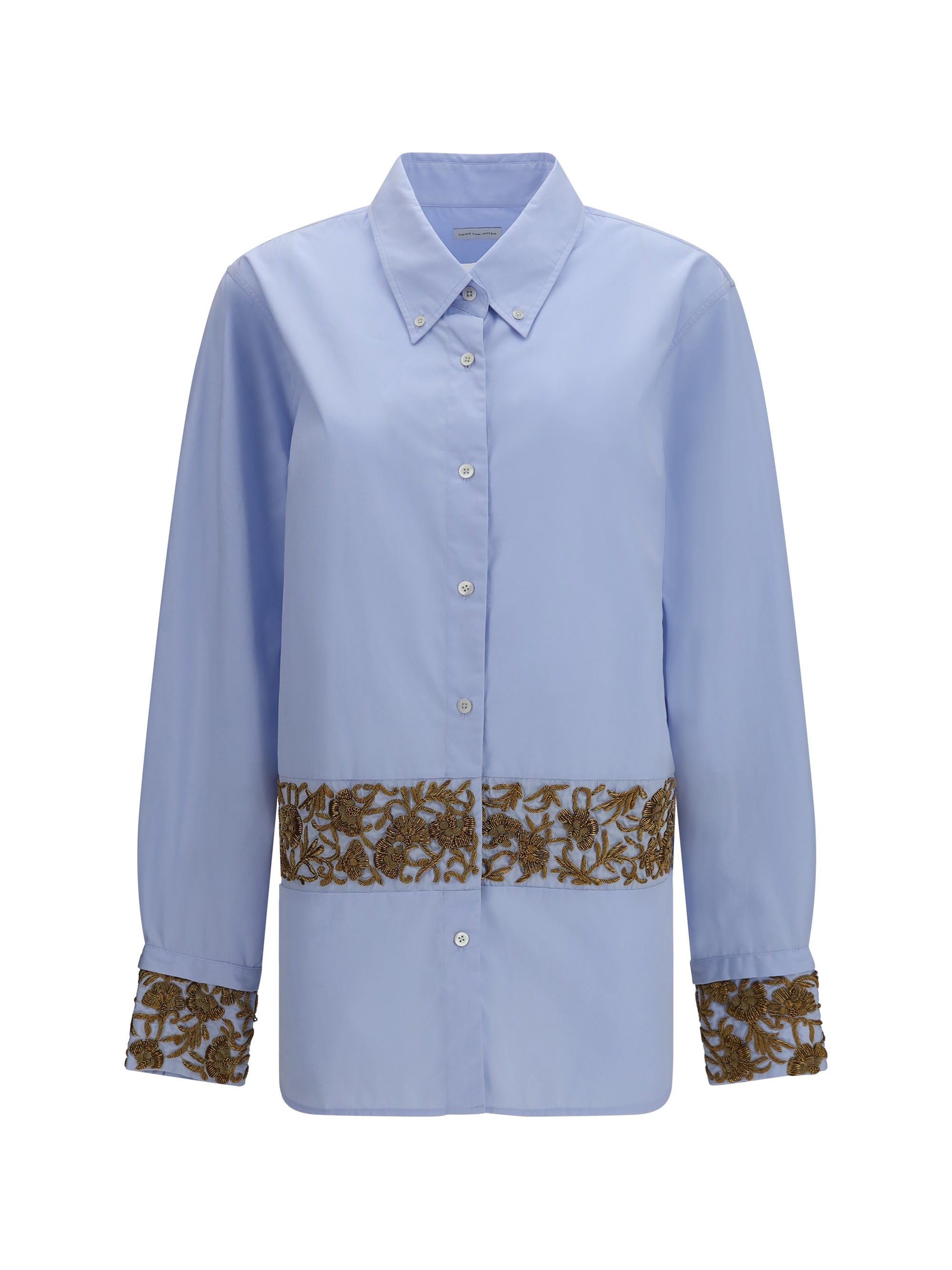 oversized embroidered cotton shirt