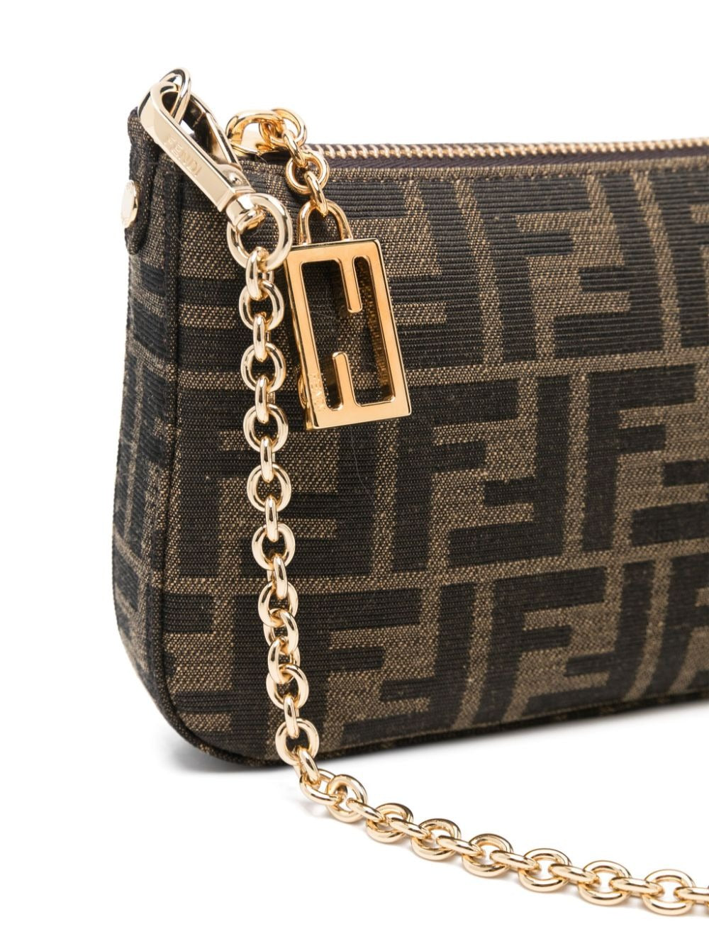 Baguette Jacquard FF Chain Pouch