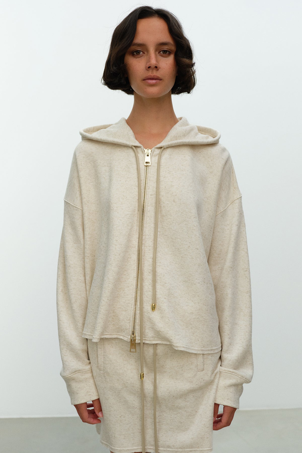 geena lightweight cotton mélange hoodie