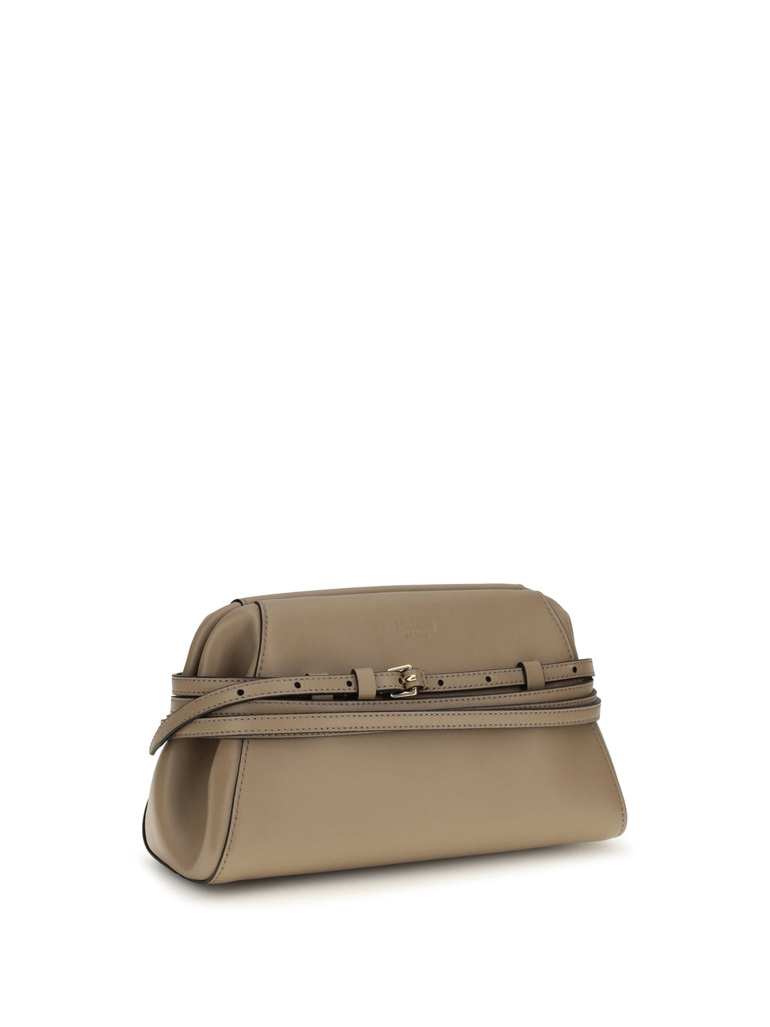 MOSCHINO OS belt-detail clutch 