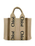 Chloé Small Woody Linen Tote Bag