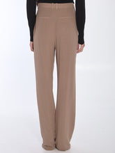 SAINT LAURENT 36 silk crêpe trousers
