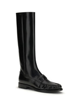PRADA 37 smooth leather boots 