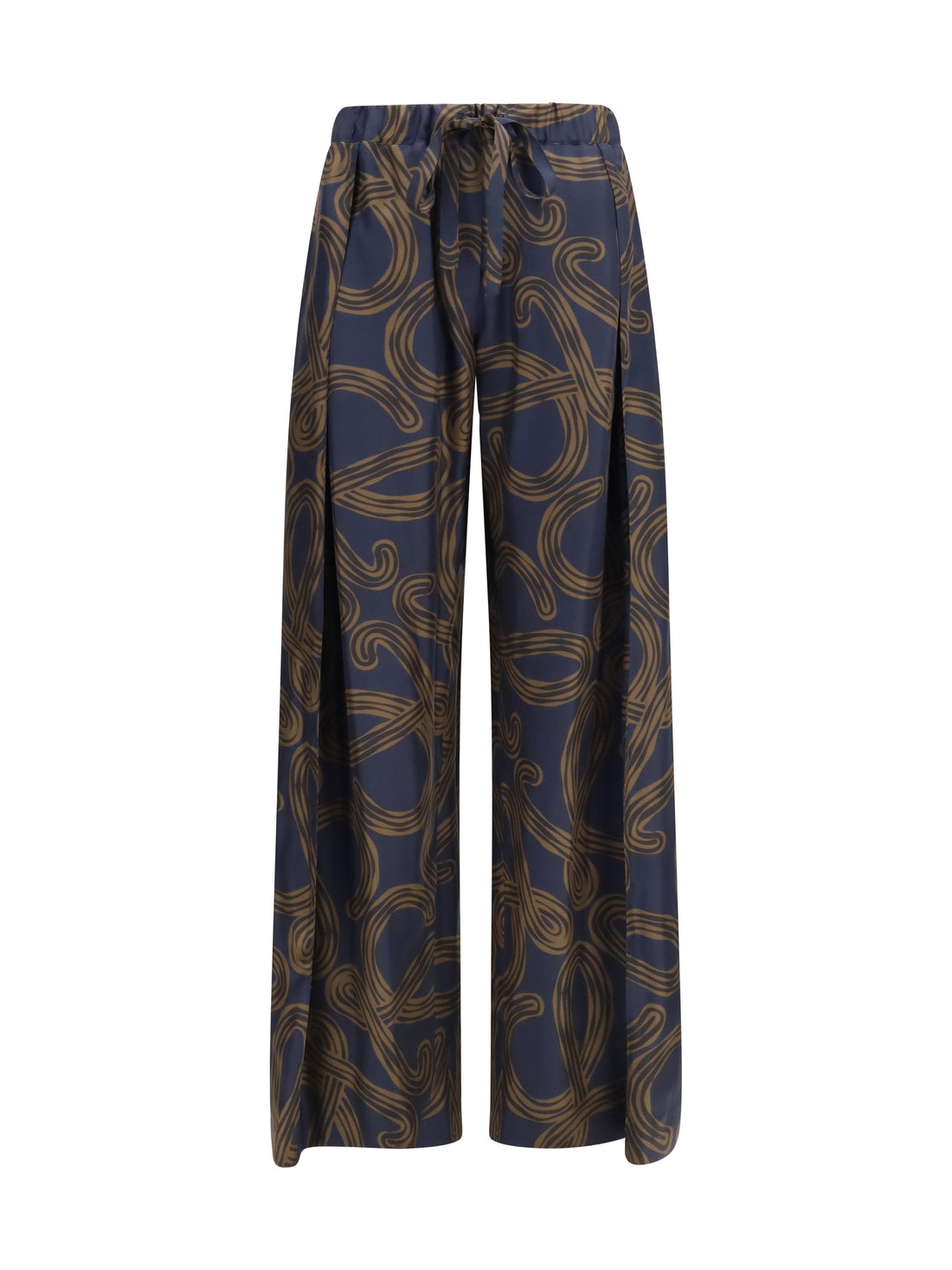 LOEWE M lightweight printed silk twill pants