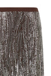 the rabanne long skirt stands out for its sartorial construction that combines f