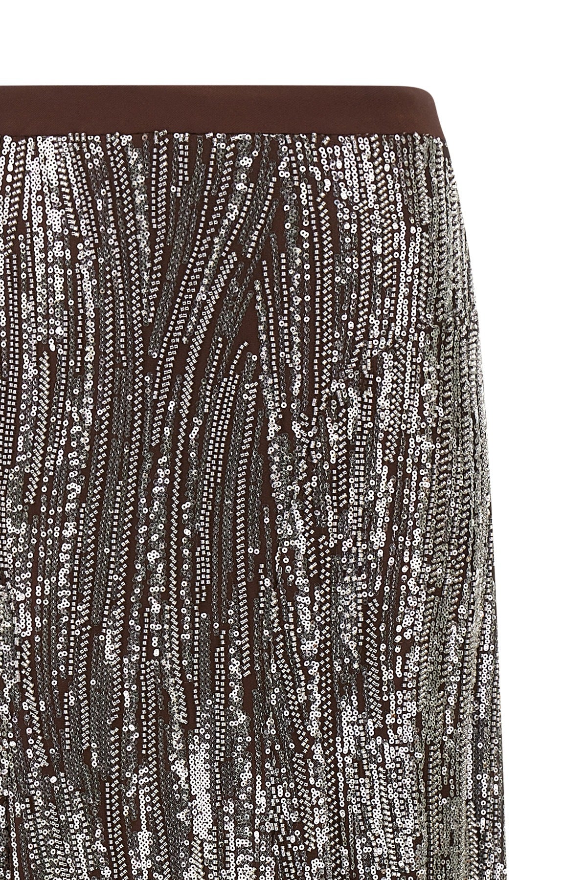 the rabanne long skirt stands out for its sartorial construction that combines f