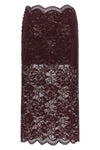the rabanne midi skirt defines a pencil silhouette through a complex burgundy fl