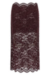 the rabanne midi skirt defines a pencil silhouette through a complex burgundy fl