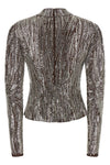the rabanne long-sleeved top defines contemporary eveningwear through meticulous