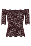 semi-transparent double-layer lace top