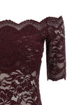 semi-transparent double-layer lace top