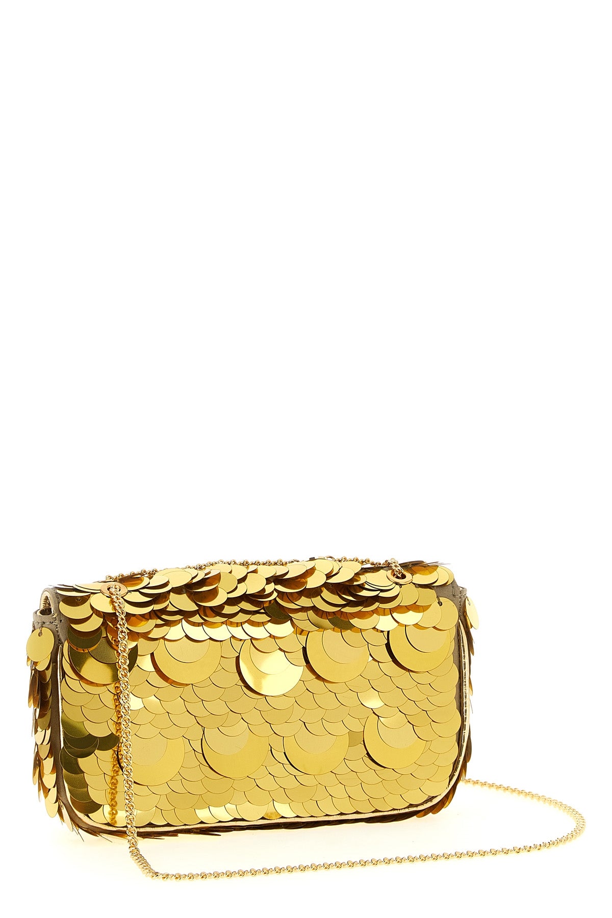 the rabanne sparkle mini shoulder bag redefines the concept of light through a s