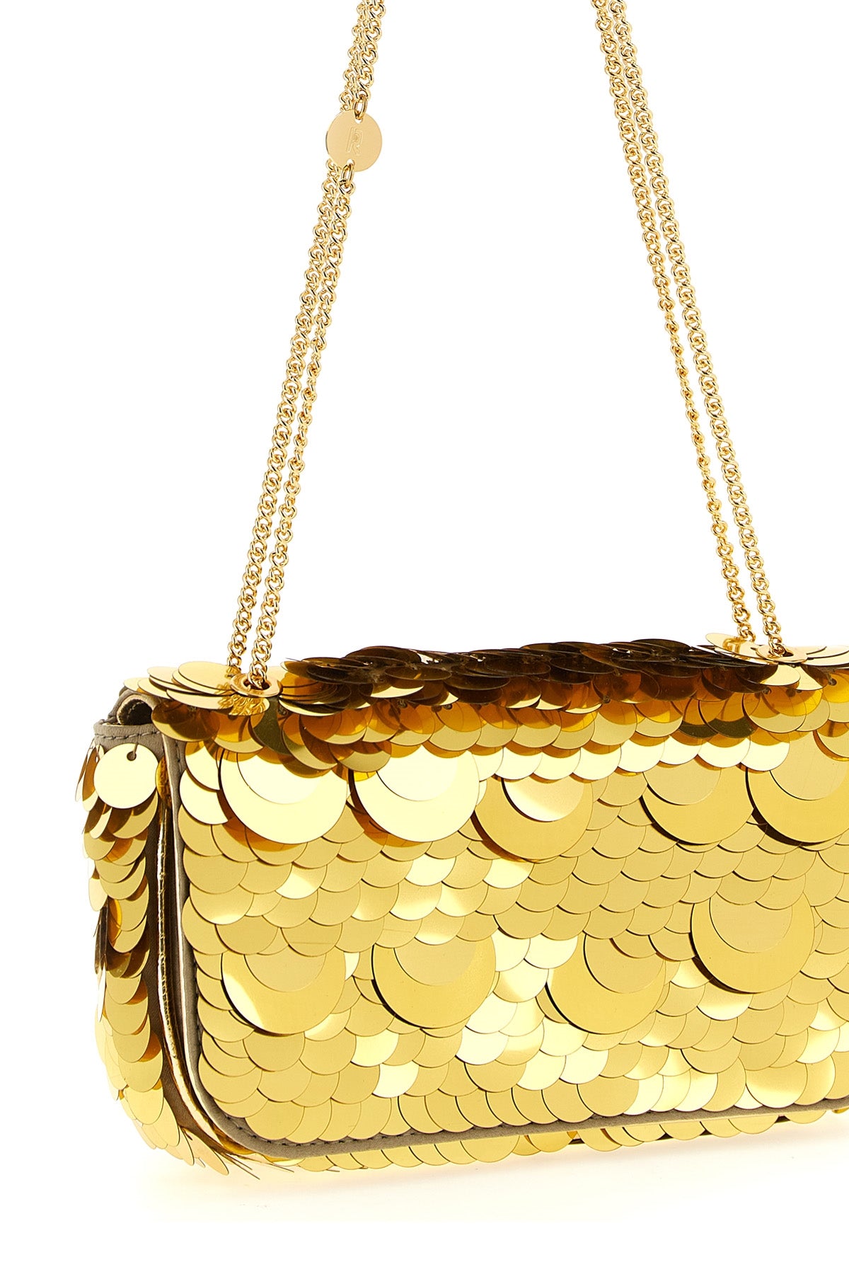 the rabanne sparkle mini shoulder bag redefines the concept of light through a s