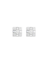 MAGDA BUTRYM OS crystal checkerboard lobe earrings