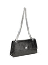 kira suede shoulder bag with turn-lock detail