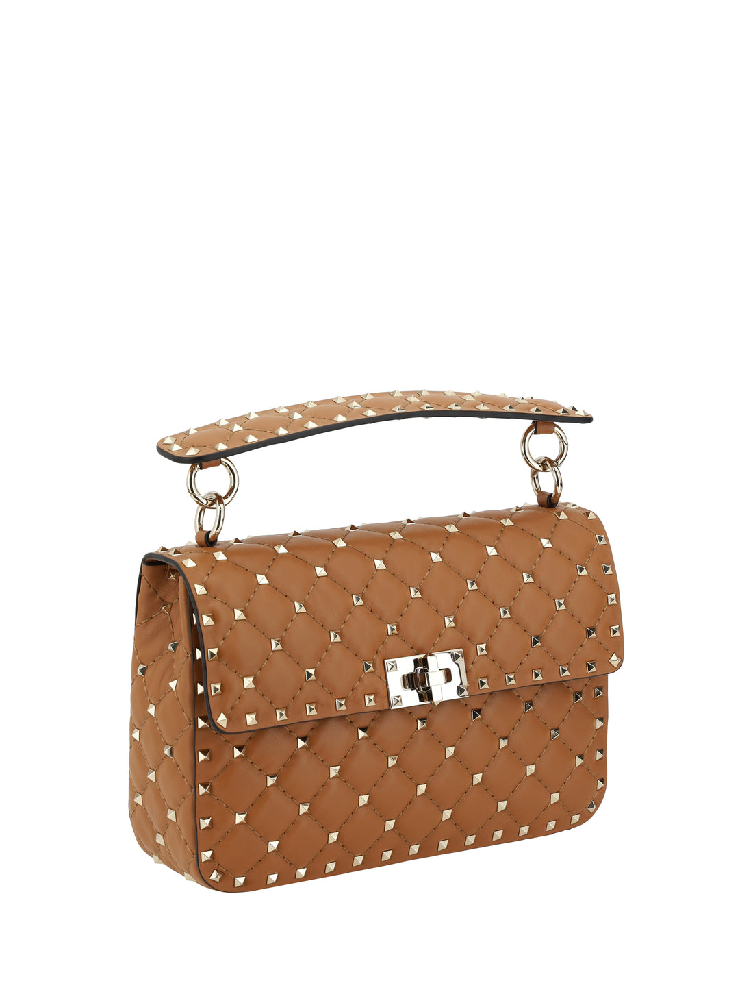 rockstud spike leather shoulder bag