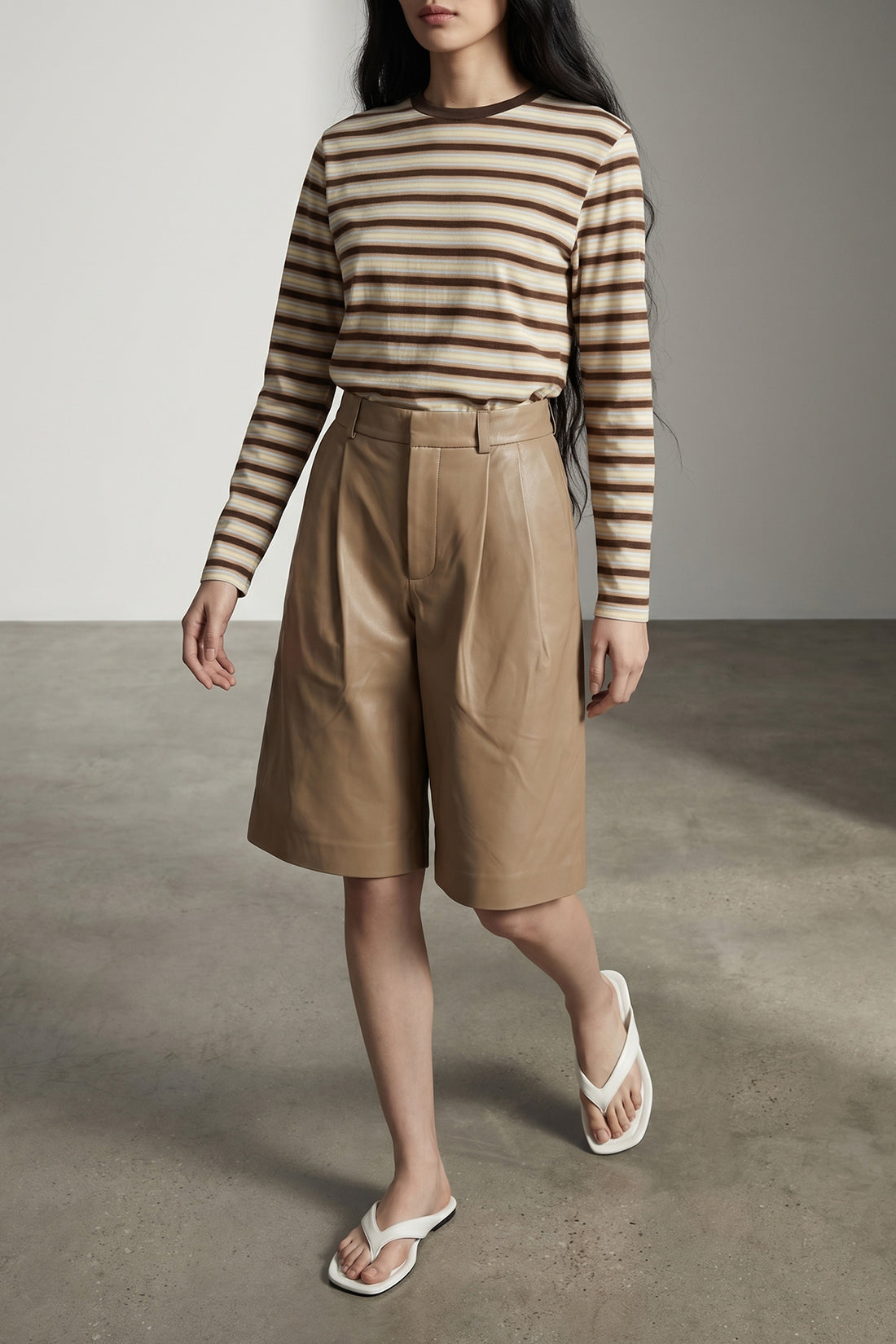 YVES SALOMON 34 nappa bermuda shorts
