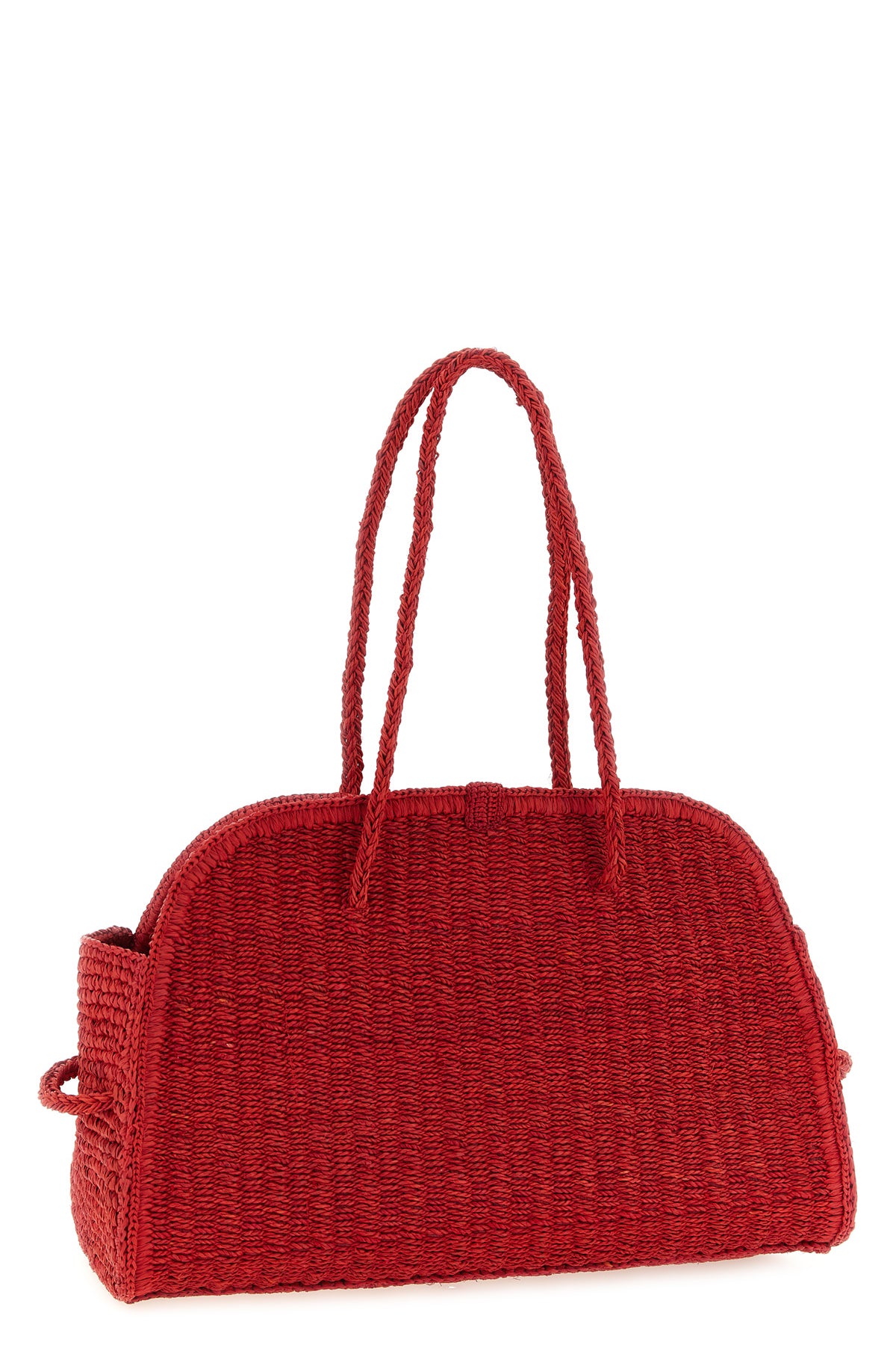le turismo raphia shoulder bag in woven raffia basket