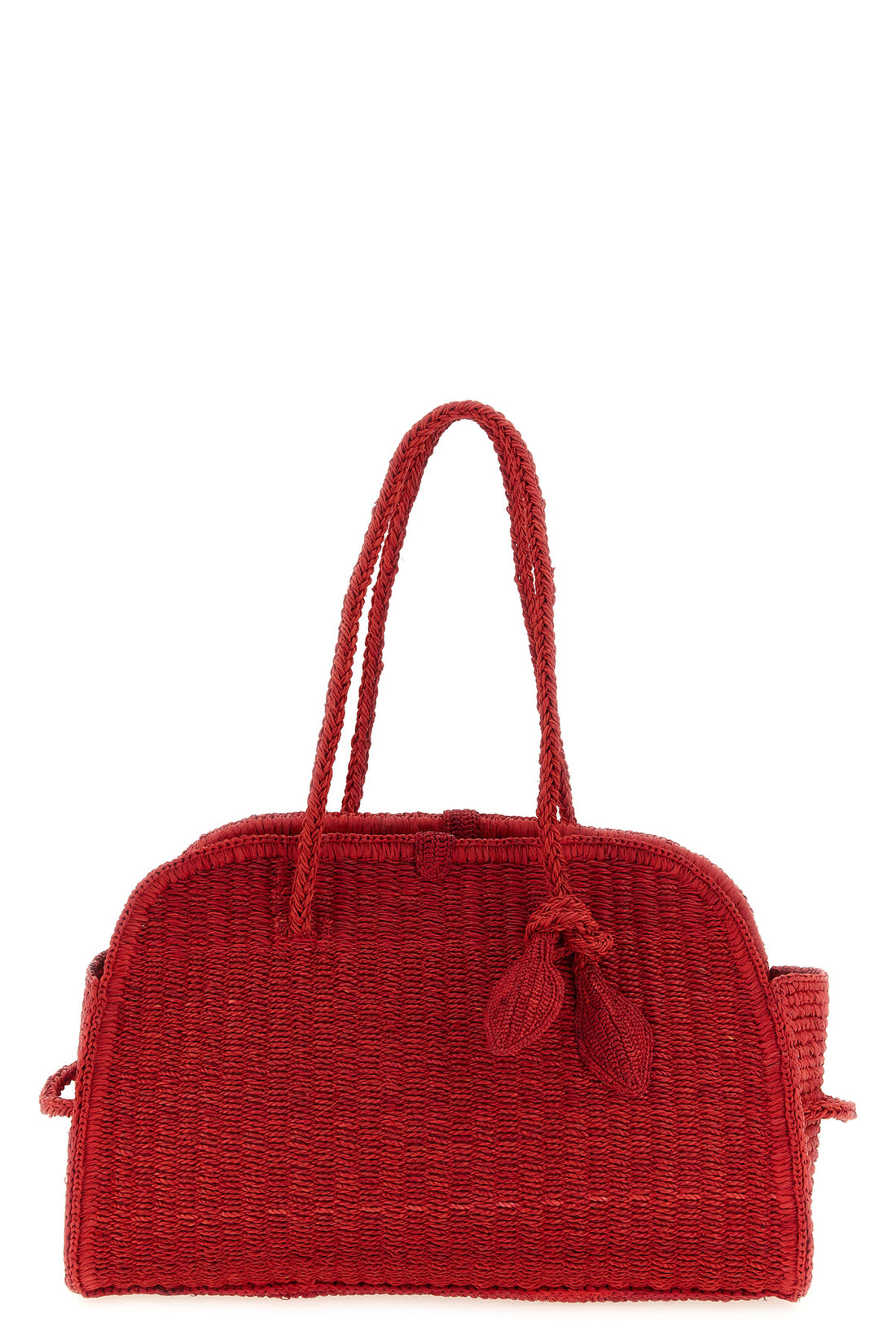 JACQUEMUS OS le turismo raphia shoulder bag in woven raffia basket