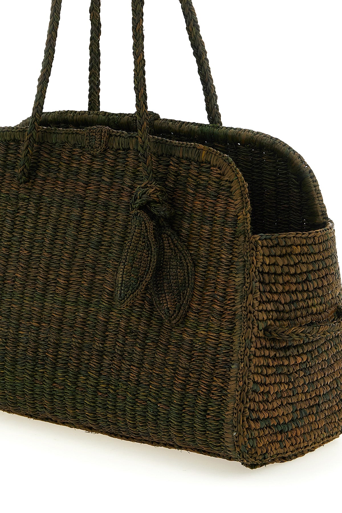 le turismo raphia bowling style raffia braided raffia shopping bag