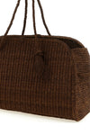 le grand turismo raphia bowling style raffia braided raffia shopping bag