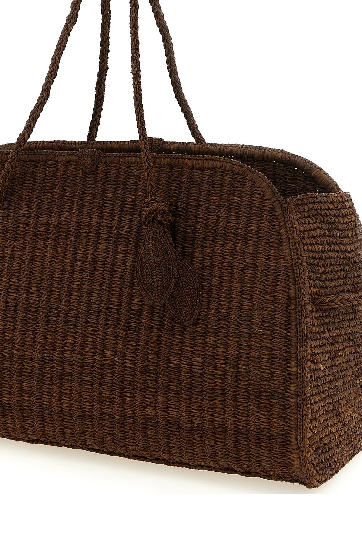 le grand turismo raphia bowling style raffia braided raffia shopping bag