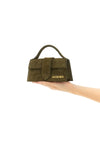 le bambino handbag in crocodile-effect embossed suede
