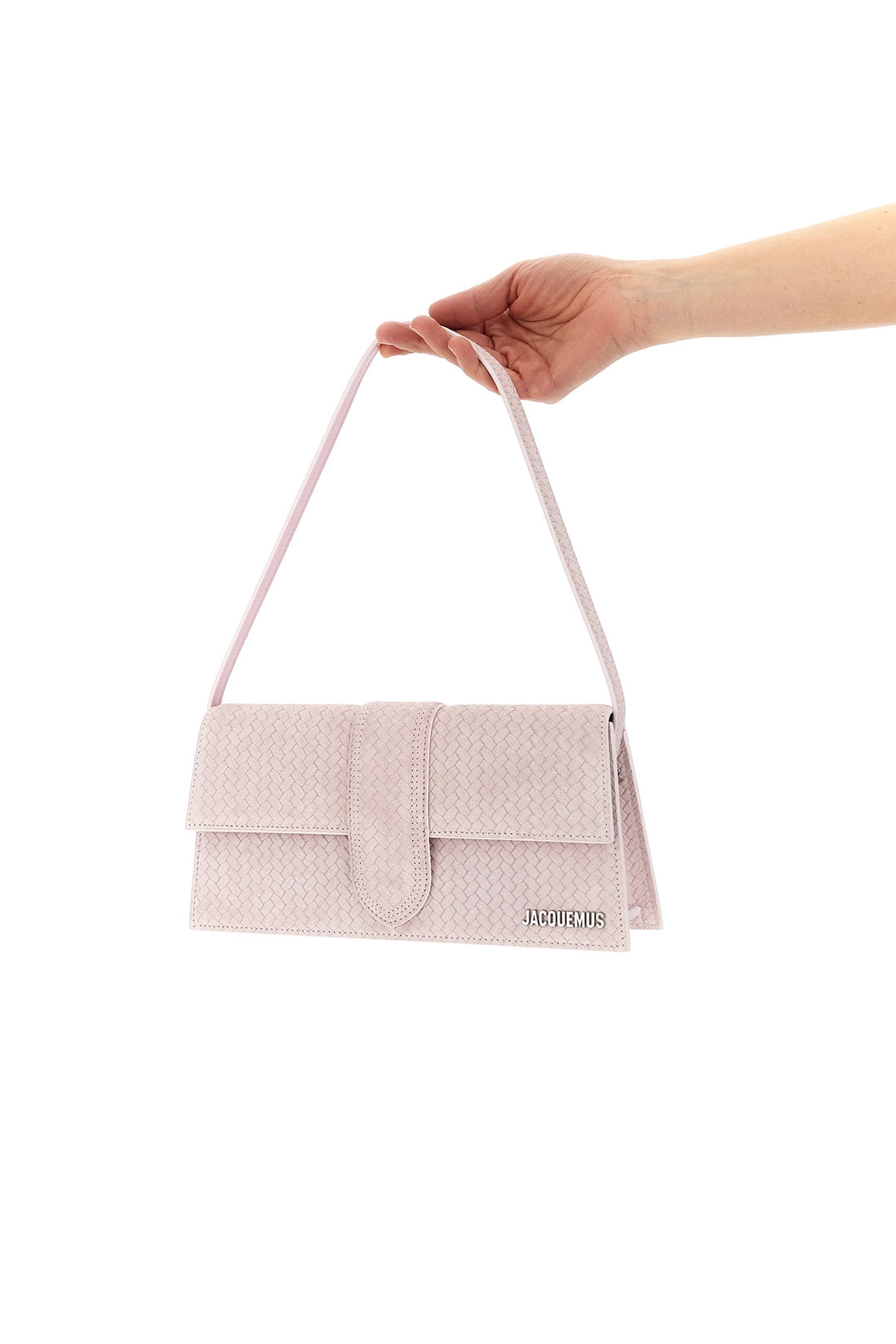 JACQUEMUS OS le bambino long embossed suede shoulder bag