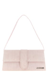 le bambino long embossed suede shoulder bag