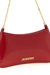 the jacquemus le petit bisou chaîne shoulder bag features a curved and structu
