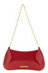the jacquemus le petit bisou chaîne shoulder bag features a curved and structu