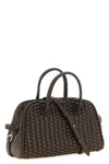 le petit turismo bowling handbag woven suede