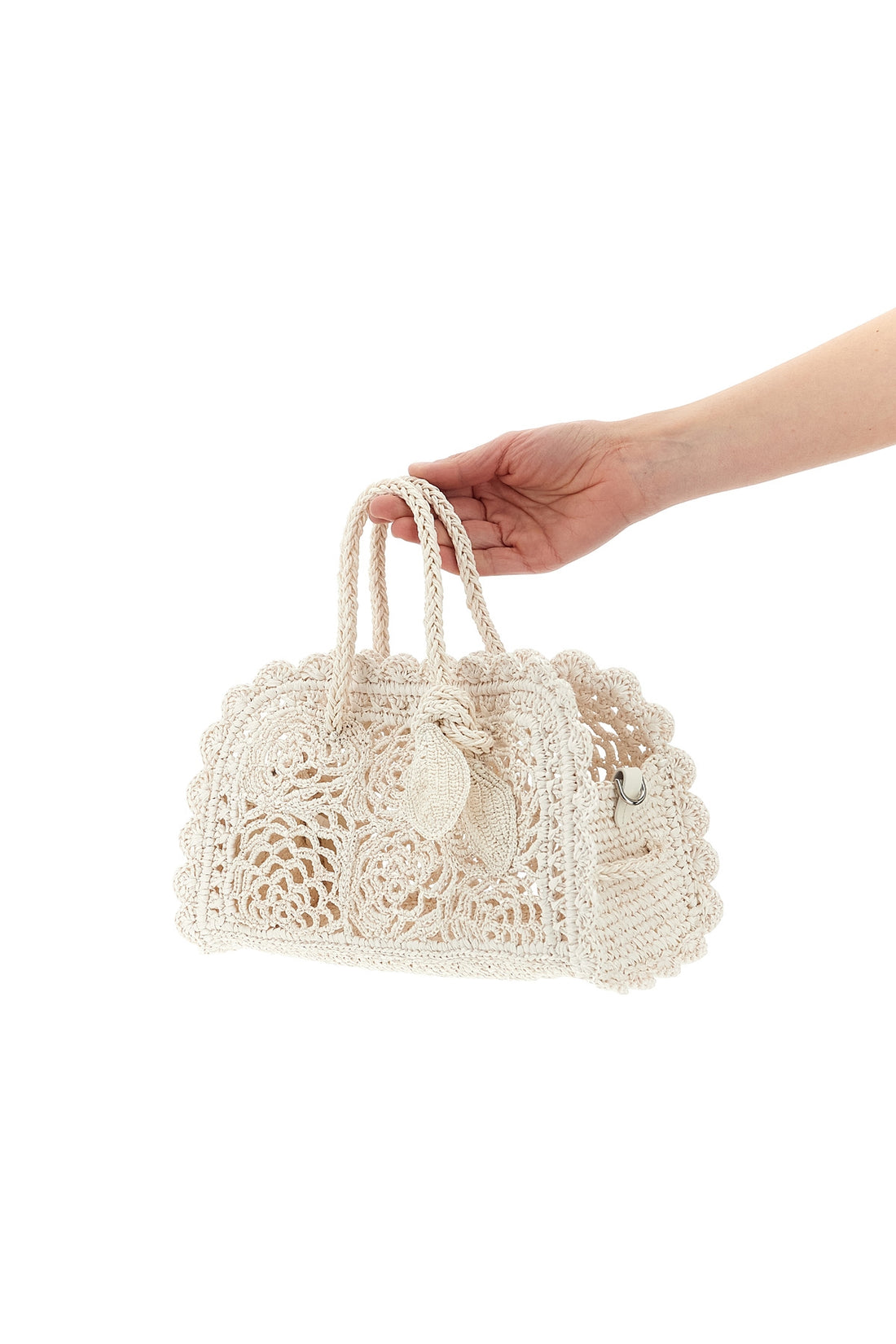 JACQUEMUS OS le petit turismo crochet crochet lace effect synthetic raffia handbag