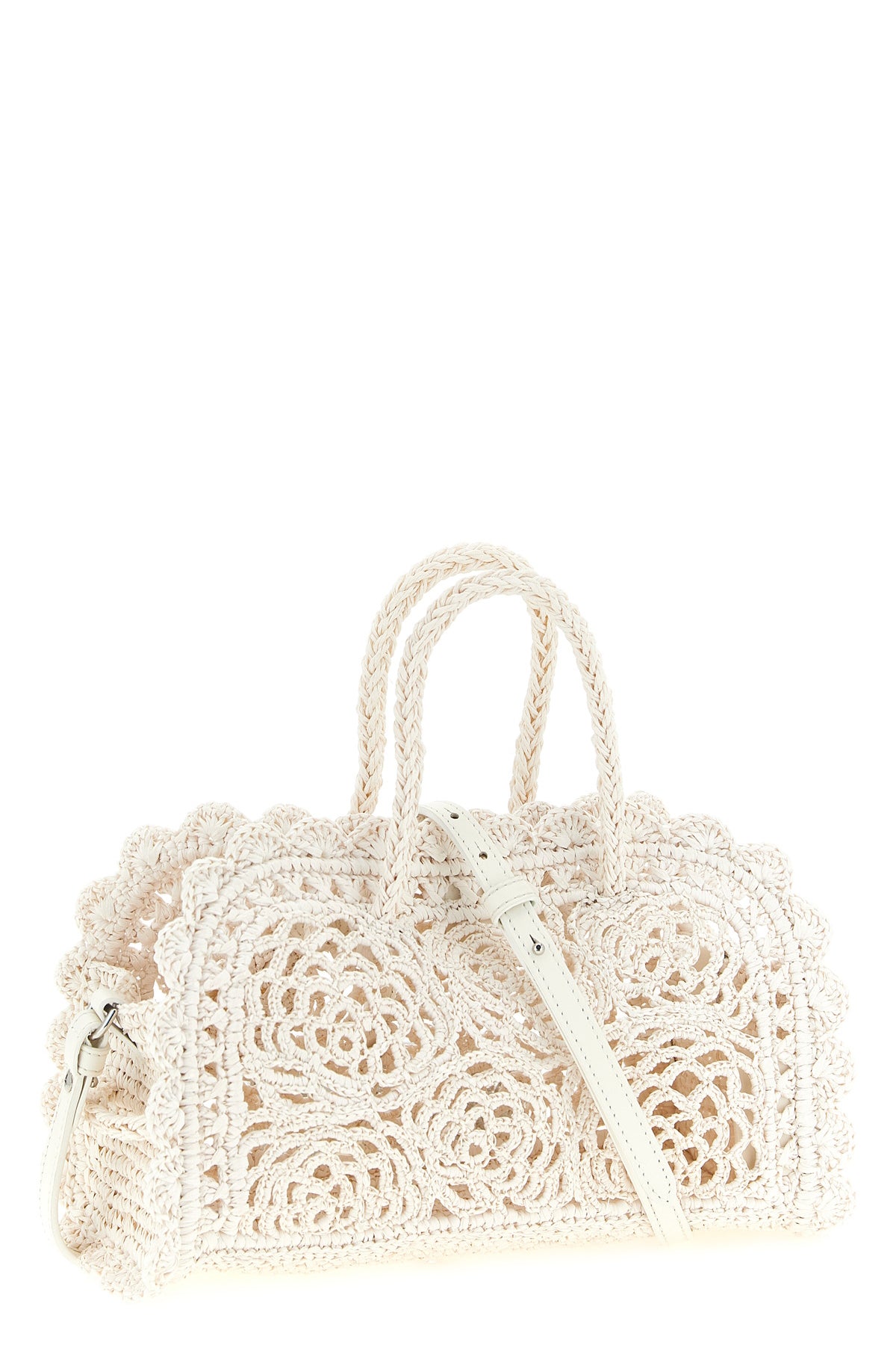 le petit turismo crochet crochet lace effect synthetic raffia handbag