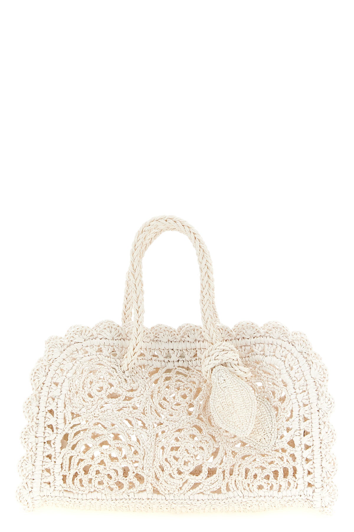 le petit turismo crochet crochet lace effect synthetic raffia handbag