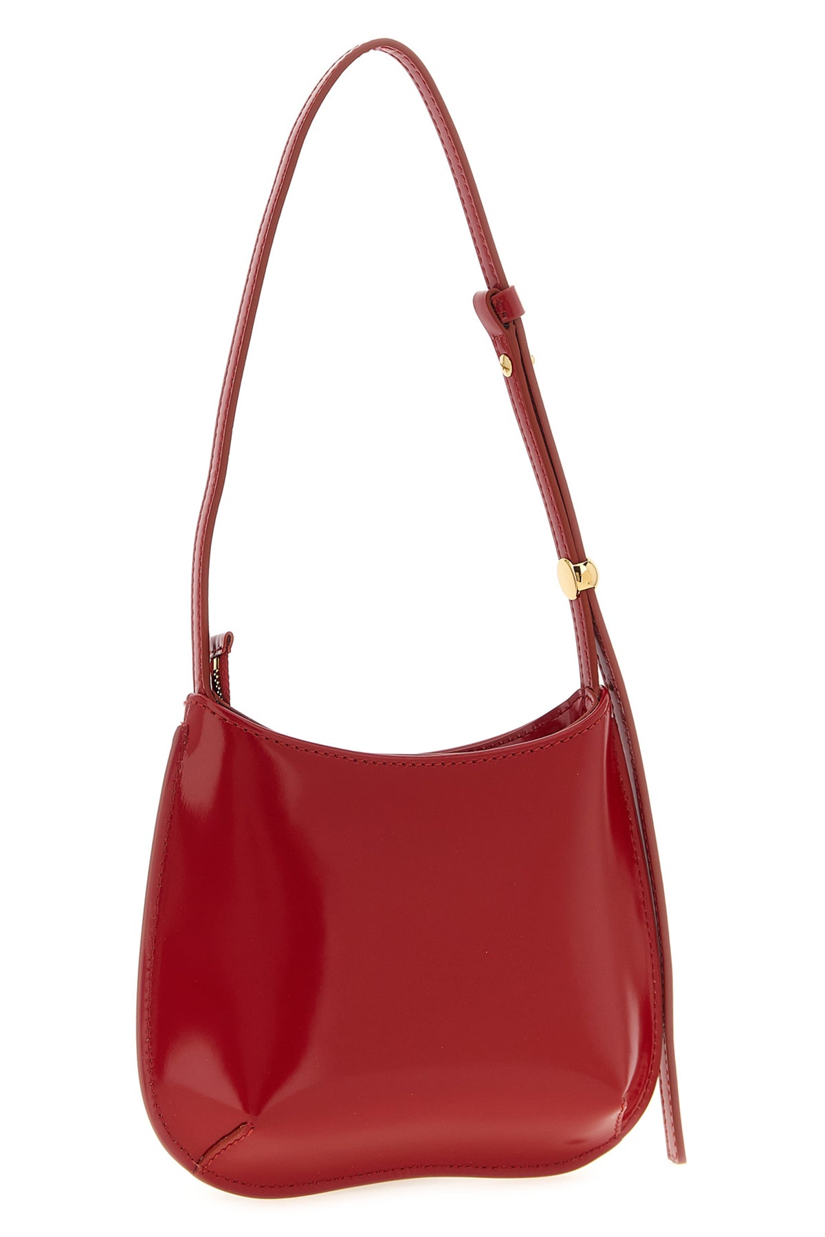 le petit bisou glossy leather shoulder bag