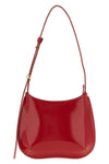 le petit bisou glossy leather shoulder bag