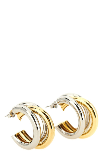triple hoop metal earrings