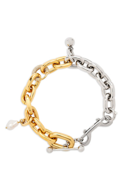 xl link chain necklace in two-tone metal