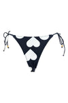 le bas de plage triangle bikini bottoms in stretch patterned fabric