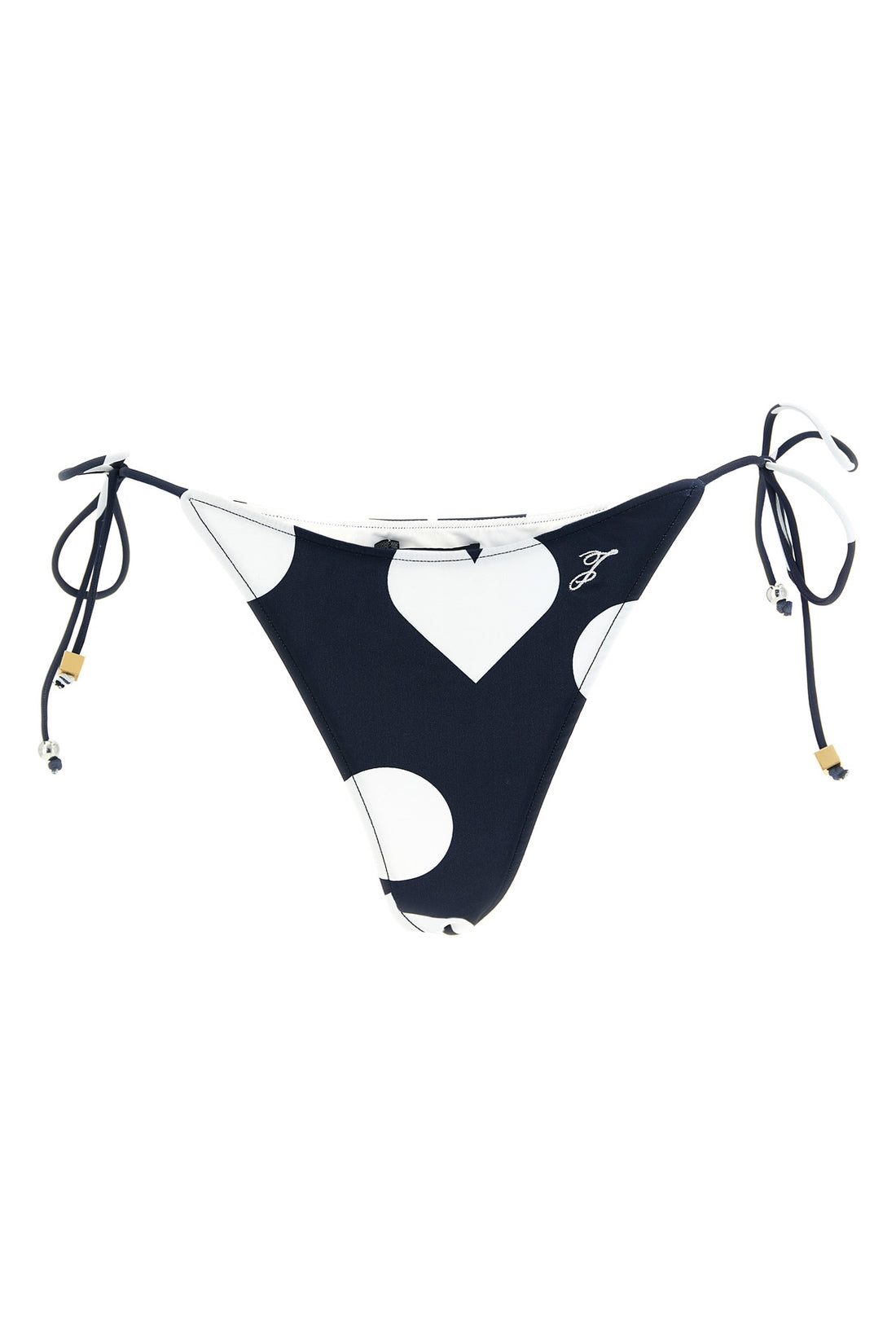 JACQUEMUS S le bas de plage triangle bikini bottoms in stretch patterned fabric