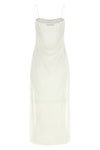 la robe maille plumetis long dress in semi-transparent jersey