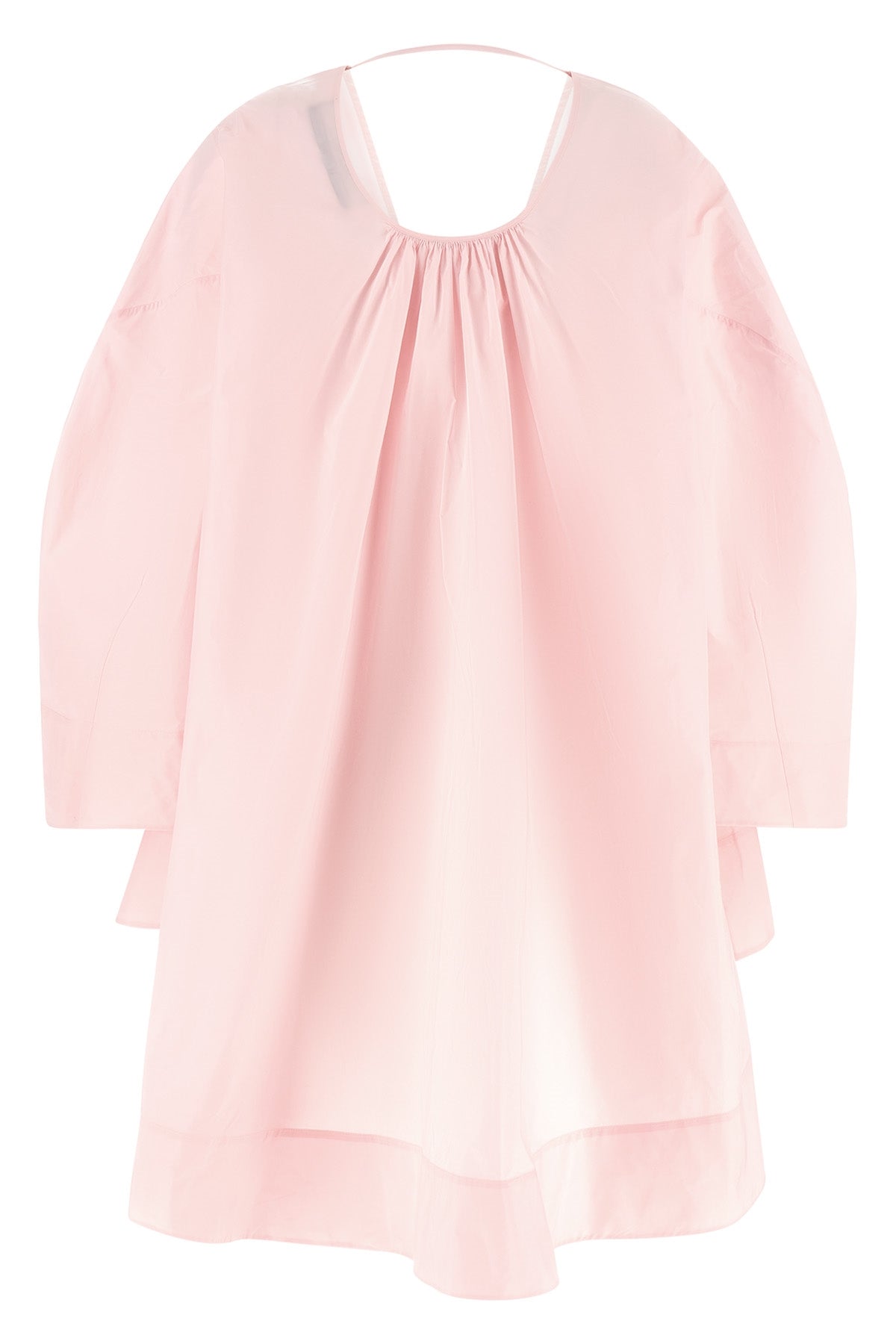 la robe paysan mini dress in textured transparent cotton poplin