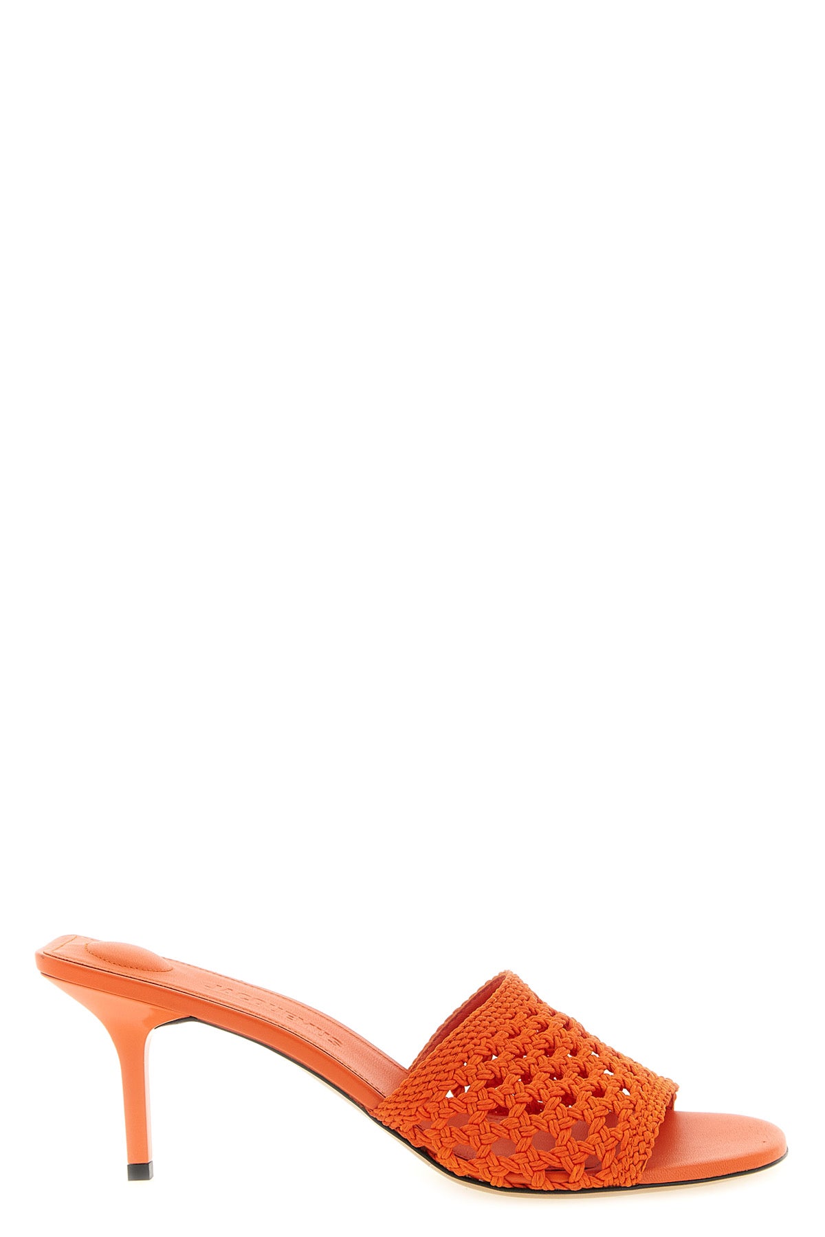 les mules cubisto braided raffia sandals