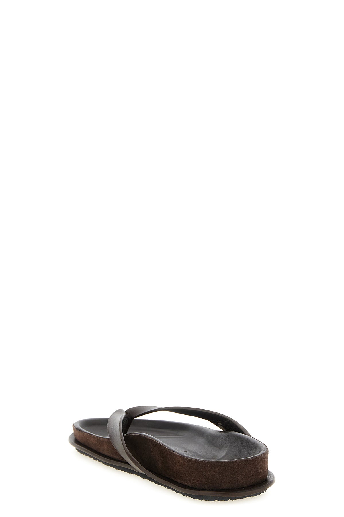 les tatanes brushed leather thong sandals