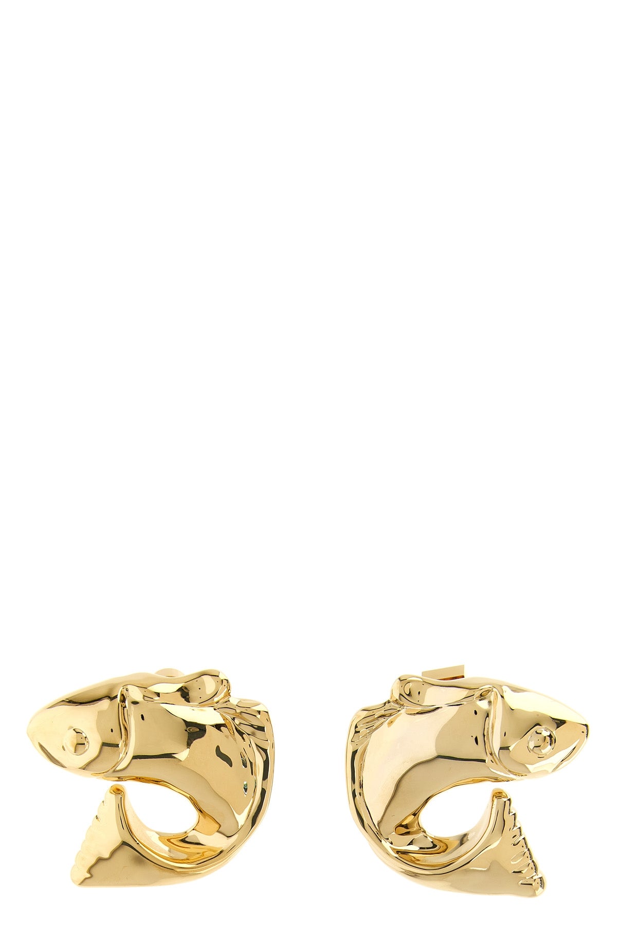 les boucles poisson earrings in gold brass in the shape of a fish