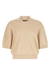le polo maille chevron cotton and silk blend polo shirt knitted
