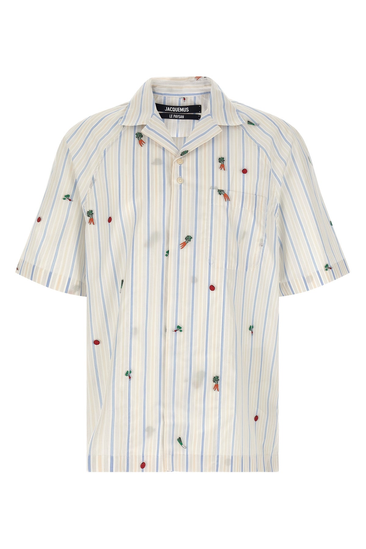 la chemise romarin striped cotton jacquard shirt