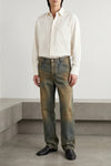 la chemise camargue shirt in embroidered striped cotton poplin