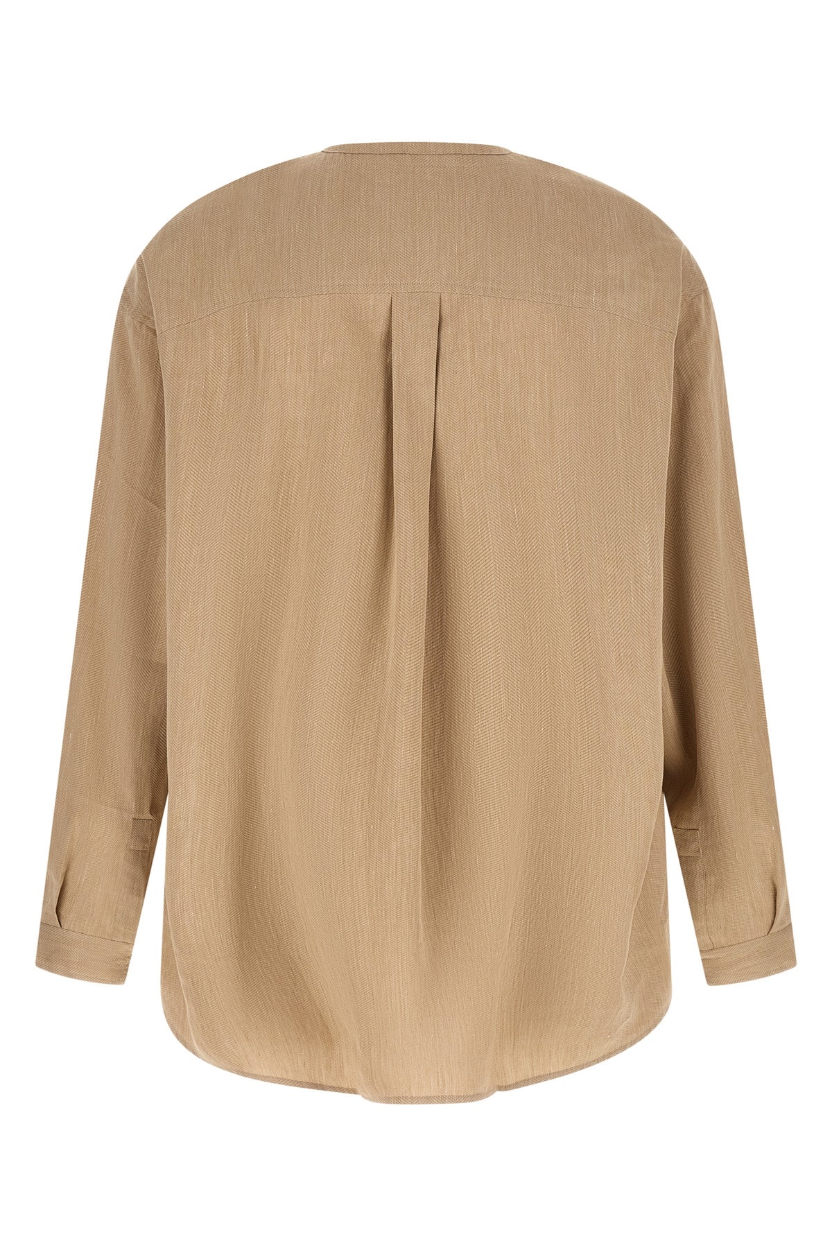 la chemise pastro shirt in textured linen